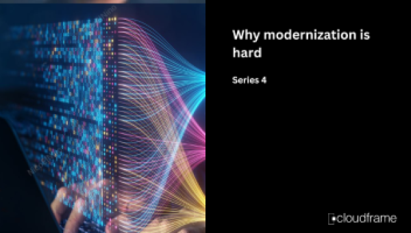CloudFrame resources thumbnail featuring articles and insights on mainframe modernization